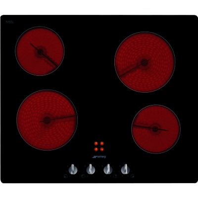 Smeg Cucina S264C 60cm Ceramic Hob with Straight Edge Glass in Black Smeg Cucina S264C 60cm Ceramic Hob with Straight Edge Glass in Black